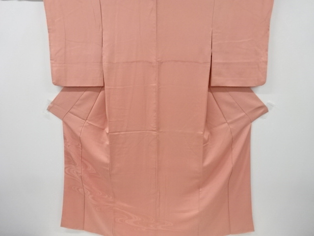 リサイクル　流水模様織り出し付け下げ色無地着物